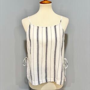 Gap Striped Spaghetti Strap Camisole Tank Top with Side Ties, Size S